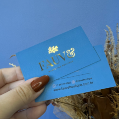 Cartão de Visita - Hot Stamping Dourado - Fauve Boutique