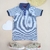 Camisa Polo Juvenil G91 Ref. 3D434 Cinza Listrada