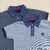 Camisa Polo Juvenil G91 Ref. 3D434 Chumbo Listrada