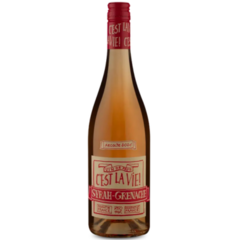 Garrafa de vinho rosé Albert Bichot Pays D'oc C'est La Vie, 750ml, com rótulo em vermelho e detalhes em beige.