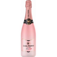 Garrafa de espumante Casa Perini ICE Rosé 750ml, com rótulo elegante em tons de rosa.