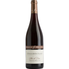 Garrafa de vinho Ferraton Côtes Du Rhône Villages - Plan de Dieu 750ml com rótulo elegante.