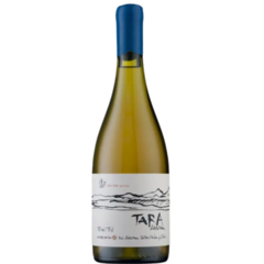 Garrafa de vinho Tara Atacama Viognier 750ml com rótulo ilustrativo e tampa azul.