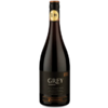 Garrafa de vinho Ventisquero Grey Pinot Noir 750ml, com rótulo predominantemente preto e detalhes em dourado.