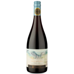 Garrafa de vinho Ventisquero Queulat Gran Reserva Cinsault 750ml com rótulo descritivo.