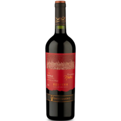 Garrafa de vinho Ventisquero Reserva Red Blend Netão 750ml com rótulo vermelho e detalhes em dourado.