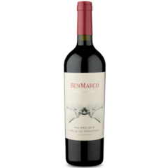 Garrafa de Vinho Benmarco Sin Limites Pedernal 750ml, rótulo destacando Malbec e Valle de Pedernal.