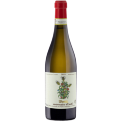 Garrafa de Vinho Branco Frisante Fino Doce Vietti Moscato D'Asti 750ml com rótulo colorido e tampa vermelha.