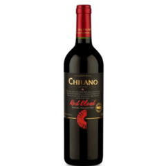 Garrafa de Vinho Chilano Red Blend 750ml com rótulo elegante e tampa vermelha.