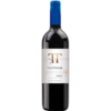 Garrafa de vinho chileno Tantehue Merlot 750ml com rótulo claro e tampa azul.