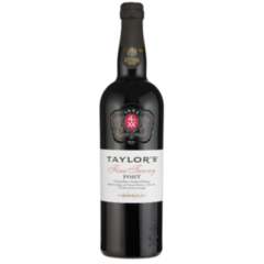 Garrafa de Vinho do Porto Taylor's Tawny de 750ml com rótulo detalhado.