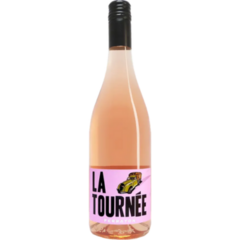 Garrafa de vinho rosé Ferraton La Tournee 750ml com rótulo colorido.