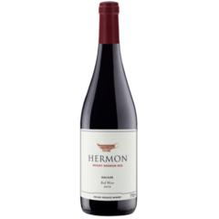 Garrafa de vinho tinto Mount Hermon Kosher 750ml da vinícola Golan Heights, com rótulo que destaca o nome e a região da Galileia.