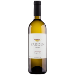 Garrafa de Vinho Branco Yarden Sauvignon Blanc 750ml, com rótulo elegante e tampa preta.