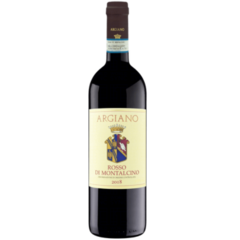 Garrafas de vinho Argiano Rosso di Montalcino 2018.