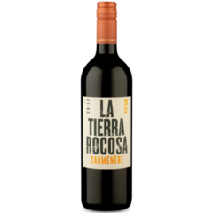 Garrafa de Vinho La Tierra Rocosa Carmenere 750ml com rótulo destacado.