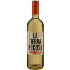 Garrafa de Vinho La Tierra Rocosa Sauvignon Blanc 750ml com rótulo visível.