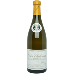 Garrafa de Vinho Louis Latour Corton Charlemagne Grand Cru Branco 750ml com rótulo detalhado.