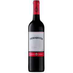 Garrafa de Vinho Periquita Tinto 750ml com rótulo branco e detalhes em vermelho.