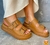 SANDALIA FLAT FIVELA CAMEL 7200.102 - MODARE