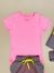 BLUSA MANGA CURTA KIDS MARIA WALK MINI SAIA ROSA 39984 - comprar online