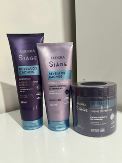 Combo Siàge Revela os Cachos: Shampoo 250ml + Condicionador 200ml + Creme de Pentear 500g