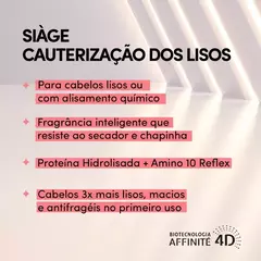 Combo Siàge Cauterização dos Lisos: Shampoo 250ml + Condicionador 200ml + Leave-in 100ml - comprar online