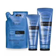 Combo Siàge Hair-Plastia: Shampoo 250ml + Refil Máscara Capilar 250g + Condicionador 200ml