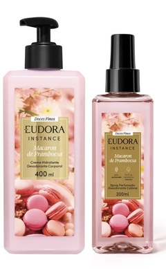 Combo Macaron de Framboesa: Spray Perfumado 200ml + Creme Hidratante 400ml