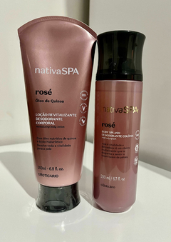 Combo Nativa Spa Rosé: Loção Revitalizante Desodorante Corporal 200ml + Body Splash 200ml