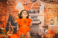 Romper Temático Fantasia Hallowenn Abobora