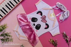 Body Bebê Temático Mesversário Panda