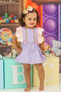 Romper Temático Fantasia De Princesa Rapunzel Com Laço - comprar online