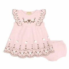 Vestido com Calcinha Bebê Menina Milon - 2000447