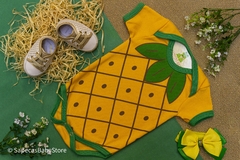 Kit Mesversario Temático Com Saia de Tule e Laço Abacaxi - Sapecas Baby