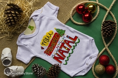 Body Bebê Temático Mesversario Meu Primeiro Natal