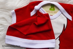 Conjunto Body Bebê Com Shortinho e Gorro Papai Noel - comprar online