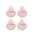 Puff Triangular para Maquiagem: Esponja Macia para Maquiagem, Mini Puff Aveludado para Base, Maquiagem Facial, Contorno dos Olhos, Sombra Cosmética - Lavável