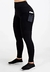Conjunto Fitness Cropped Preto + Calça Legging com Bolso Tela | REF: LX81 - loja online
