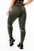 Calça Legging com Detalhes em Vivo Branco Cintura Alta Fitness Academia Verde Militar | REF: SV4 na internet