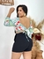 Cropped com bojo estampado no tecido toque de ceda REF: 1474 - comprar online