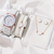 Imagem do Kit Relógio de pulso strass feminino, colar brincos e anel