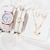 Kit Relógio de pulso strass feminino, colar brincos e anel - comprar online