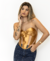 Cropped Corset Dourado