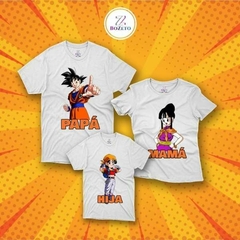 Camisetas Goku 1 FAMILIA x3