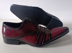 Sapato Social Italiano vermelho escuro/Preto - Lançamento - comprar online