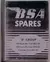 Moto BSA Libro Manual de Partes 1949 Modelos B31 y B33
