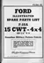 Ford Camión Guerrero Canadiense 15 Cwt 4 X 4 Manual de Despiece