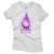 T-Shirt Quality Feminina Branca Estampa Chama Violeta