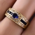 Anillo dorado de banda de lujo incrustado - comprar online